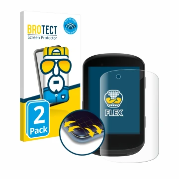 Vorderseite einer Produktverpackung mit dem Markenlogo BROTECT. Daneben ist das Gerät Garmin Edge 530 mit dem zugehörigen Disp