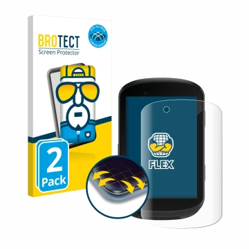 Vorderseite einer Produktverpackung mit dem Markenlogo BROTECT. Daneben ist das Gerät Garmin Edge 830 mit dem zugehörigen Disp