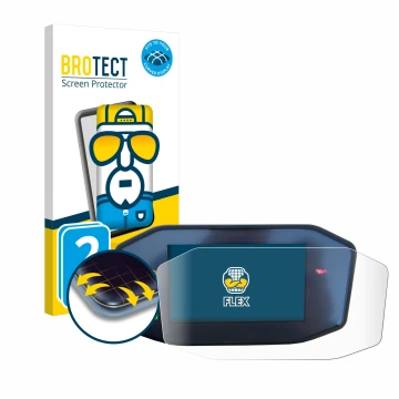 Vorderseite einer Produktverpackung mit dem Markenlogo BROTECT. Daneben ist das Gerät KTM 790 Duke mit dem zugehörigen Display