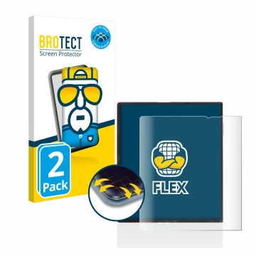 Vorderseite einer Produktverpackung mit dem Markenlogo BROTECT. Daneben ist das Gerät Huawei Mate Xs mit dem zugehörigen Displ