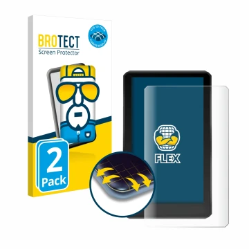 Vorderseite einer Produktverpackung mit dem Markenlogo BROTECT. Daneben ist das Gerät Garmin zumo XT mit dem zugehörigen Displ