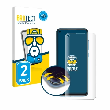 Vorderseite einer Produktverpackung mit dem Markenlogo BROTECT. Daneben ist das Gerät Xiaomi Redmi Note 9 mit dem zugehörigen 