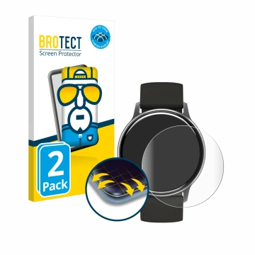 Vorderseite einer Produktverpackung mit dem Markenlogo BROTECT. Daneben ist das Gerät Umidigi Uwatch 2S mit dem zugehörigen Di