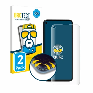 Vorderseite einer Produktverpackung mit dem Markenlogo BROTECT. Daneben ist das Gerät Google Pixel 4a 5G mit dem zugehörigen D