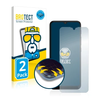 Vorderseite einer Produktverpackung mit dem Markenlogo BROTECT. Daneben ist das Gerät Motorola Moto G10 mit dem zugehörigen Di