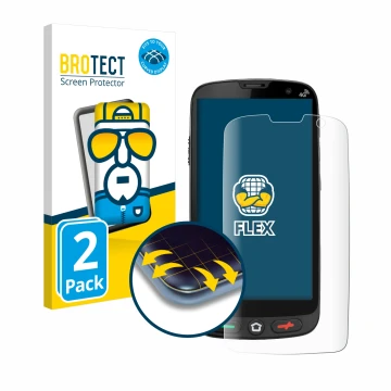 Vorderseite einer Produktverpackung mit dem Markenlogo BROTECT. Daneben ist das Gerät Brondi Amico XS mit dem zugehörigen Disp