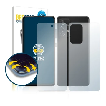 Vorderseite einer Produktverpackung mit dem Markenlogo BROTECT. Daneben ist das Gerät Samsung Galaxy A52s 5G (Display+Rückseit