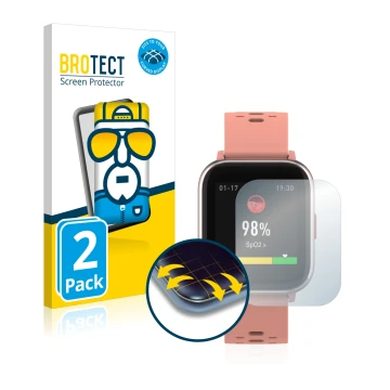 Vorderseite einer Produktverpackung mit dem Markenlogo BROTECT. Daneben ist das Gerät Denver SW-164 mit dem zugehörigen Displa