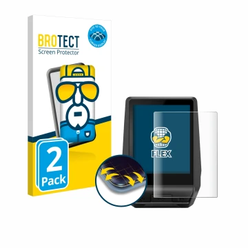 Vorderseite einer Produktverpackung mit dem Markenlogo BROTECT. Daneben ist das Gerät Bosch Nyon 2 2021 mit dem zugehörigen Di