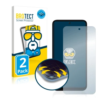 Vorderseite einer Produktverpackung mit dem Markenlogo BROTECT. Daneben ist das Gerät Motorola Moto G31 mit dem zugehörigen Di