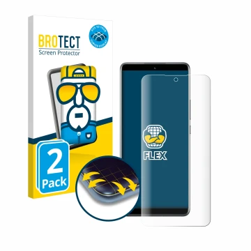 Vorderseite einer Produktverpackung mit dem Markenlogo BROTECT. Daneben ist das Gerät Xiaomi 12 Pro mit dem zugehörigen Displa