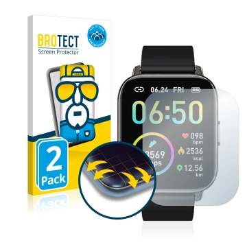 Vorderseite einer Produktverpackung mit dem Markenlogo BROTECT. Daneben ist das Gerät Motast P32 mit dem zugehörigen Displaysc