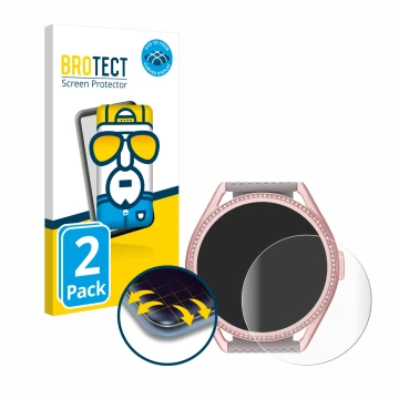 Vorderseite einer Produktverpackung mit dem Markenlogo BROTECT. Daneben ist das Gerät Michael Kors Access MKGO Gen 5E MKT 5117