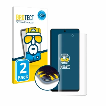 Vorderseite einer Produktverpackung mit dem Markenlogo BROTECT. Daneben ist das Gerät Google Pixel 7 Pro mit dem zugehörigen D