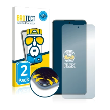 Vorderseite einer Produktverpackung mit dem Markenlogo BROTECT. Daneben ist das Gerät OnePlus 10T 5G mit dem zugehörigen Displ