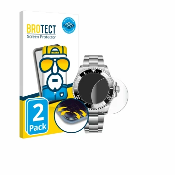Vorderseite einer Produktverpackung mit dem Markenlogo BROTECT. Daneben ist das Gerät Rolex Sea-Dweller Deepsea (44 mm) mit de