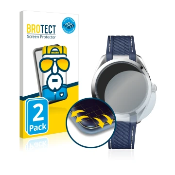 Vorderseite einer Produktverpackung mit dem Markenlogo BROTECT. Daneben ist das Gerät Omega Seamaster AQUA TERRA 150 M (41mm) 