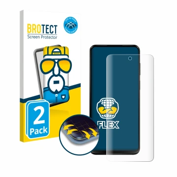 Vorderseite einer Produktverpackung mit dem Markenlogo BROTECT. Daneben ist das Gerät Motorola Moto G13 mit dem zugehörigen Di