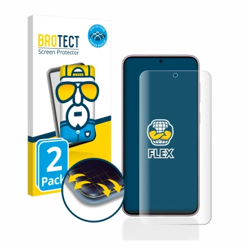 Vorderseite einer Produktverpackung mit dem Markenlogo BROTECT. Daneben ist das Gerät Samsung Galaxy S23 Enterprise Edition mi