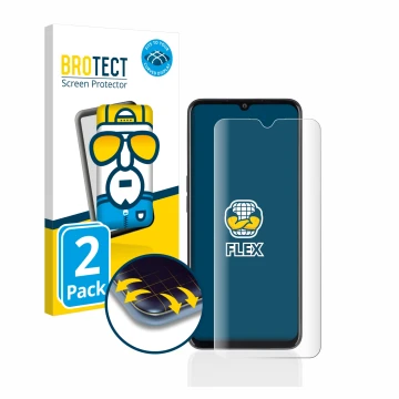 Vorderseite einer Produktverpackung mit dem Markenlogo BROTECT. Daneben ist das Gerät Oppo A77 5G mit dem zugehörigen Displays