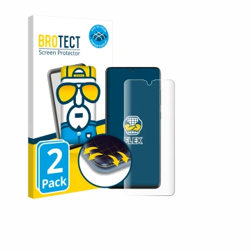 Vorderseite einer Produktverpackung mit dem Markenlogo BROTECT. Daneben ist das Gerät Samsung Galaxy S20 Ultra (case-friendly)