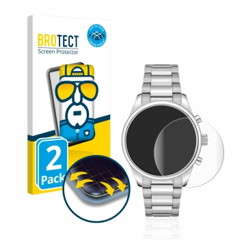 Vorderseite einer Produktverpackung mit dem Markenlogo BROTECT. Daneben ist das Gerät Hugo Boss Chronograph 58114171 mit dem z