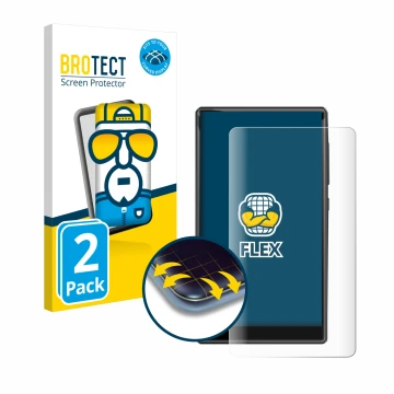 Vorderseite einer Produktverpackung mit dem Markenlogo BROTECT. Daneben ist das Gerät innioasis G1-80G mit dem zugehörigen Dis