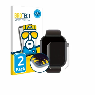 Vorderseite einer Produktverpackung mit dem Markenlogo BROTECT. Daneben ist das Gerät Smartwatch IDW15 1.8
