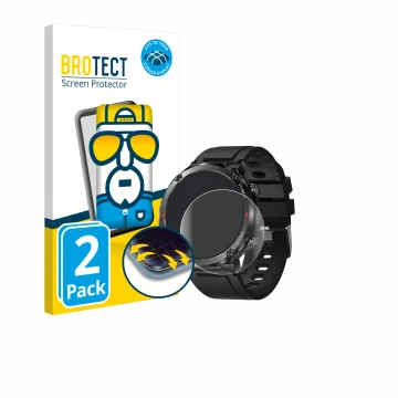 Vorderseite einer Produktverpackung mit dem Markenlogo BROTECT. Daneben ist das Gerät LIGE Smartwatch 1.6