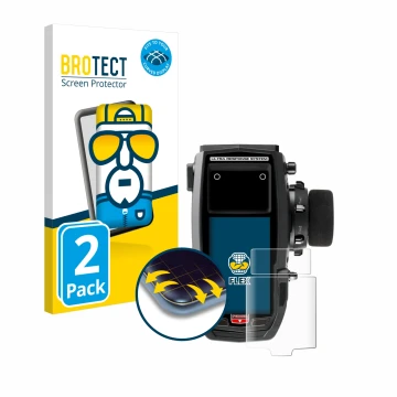 Vorderseite einer Produktverpackung mit dem Markenlogo BROTECT. Daneben ist das Gerät Sanwa M17 mit dem zugehörigen Displaysch