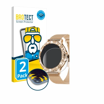 Vorderseite einer Produktverpackung mit dem Markenlogo BROTECT. Daneben ist das Gerät walkbee Smartwatch 1.3