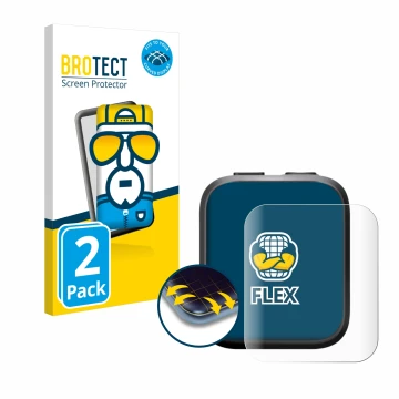Vorderseite einer Produktverpackung mit dem Markenlogo BROTECT. Daneben ist das Gerät Insta360 GPS preview remote mit dem zuge