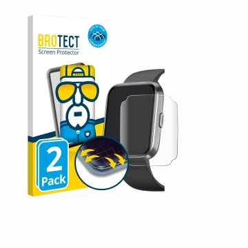 Vorderseite einer Produktverpackung mit dem Markenlogo BROTECT. Daneben ist das Gerät Fitpolo ID208 PLUS 1.8