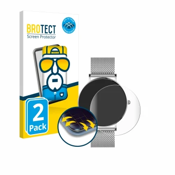 Vorderseite einer Produktverpackung mit dem Markenlogo BROTECT. Daneben ist das Gerät Watcho Ultra Pro mit dem zugehörigen Dis