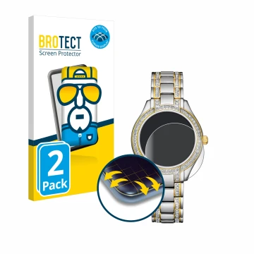 Vorderseite einer Produktverpackung mit dem Markenlogo BROTECT. Daneben ist das Gerät Citizen Eco Drive FE1234-50L mit dem zug
