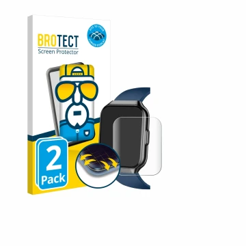 Vorderseite einer Produktverpackung mit dem Markenlogo BROTECT. Daneben ist das Gerät QCOQ P98 1.96