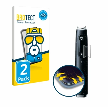 Vorderseite einer Produktverpackung mit dem Markenlogo BROTECT. Daneben ist das Gerät Oral-B iO 10 mit dem zugehörigen Display