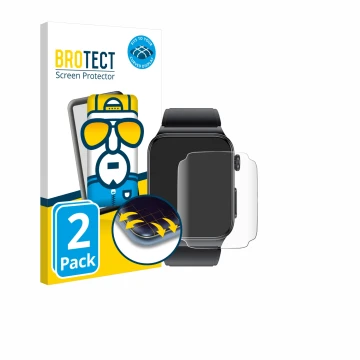 Vorderseite einer Produktverpackung mit dem Markenlogo BROTECT. Daneben ist das Gerät andoer Smartwatch 1.85