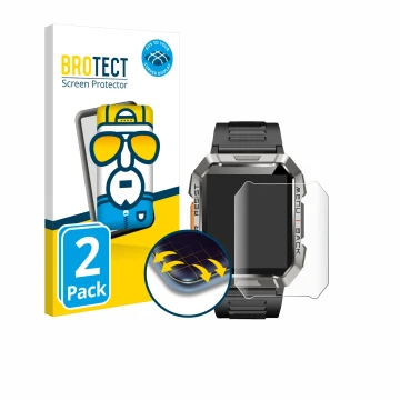 Vorderseite einer Produktverpackung mit dem Markenlogo BROTECT. Daneben ist das Gerät Baolubao W60 mit dem zugehörigen Display