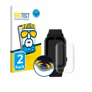 Vorderseite einer Produktverpackung mit dem Markenlogo BROTECT. Daneben ist das Gerät One2Track Connect UP mit dem zugehörigen