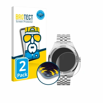 Vorderseite einer Produktverpackung mit dem Markenlogo BROTECT. Daneben ist das Gerät Withings ScanWatch Nova Brilliant (39 mm