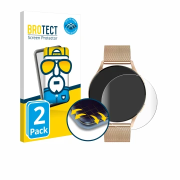 Vorderseite einer Produktverpackung mit dem Markenlogo BROTECT. Daneben ist das Gerät Levowatch Edgy 1.43