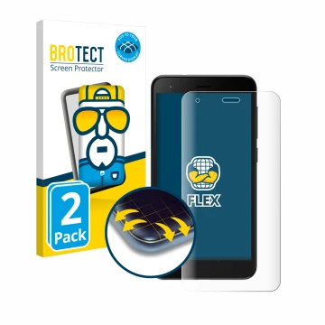 Vorderseite einer Produktverpackung mit dem Markenlogo BROTECT. Daneben ist das Gerät ZTE Blade A35 lite mit dem zugehörigen D