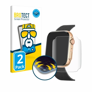 Vorderseite einer Produktverpackung mit dem Markenlogo BROTECT. Daneben ist das Gerät Powerwill Smartwatch 1.91