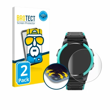Vorderseite einer Produktverpackung mit dem Markenlogo BROTECT. Daneben ist das Gerät SaveFamily Slim 4G mit dem zugehörigen D