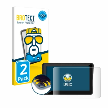 Vorderseite einer Produktverpackung mit dem Markenlogo BROTECT. Daneben ist das Gerät Carpuride W502B Pro 5