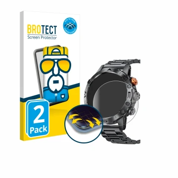 Vorderseite einer Produktverpackung mit dem Markenlogo BROTECT. Daneben ist das Gerät DekeFit MT43PRO 1.53