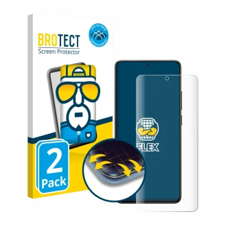 Vorderseite einer Produktverpackung mit dem Markenlogo BROTECT. Daneben ist das Gerät Xiaomi Poco X7 Pro mit dem zugehörigen D