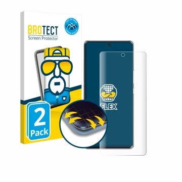 Vorderseite einer Produktverpackung mit dem Markenlogo BROTECT. Daneben ist das Gerät Fossibot S3 Pro mit dem zugehörigen Disp