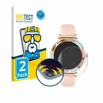 Vorderseite einer Produktverpackung mit dem Markenlogo BROTECT. Daneben ist das Gerät Braidol Smartwatch 1.27